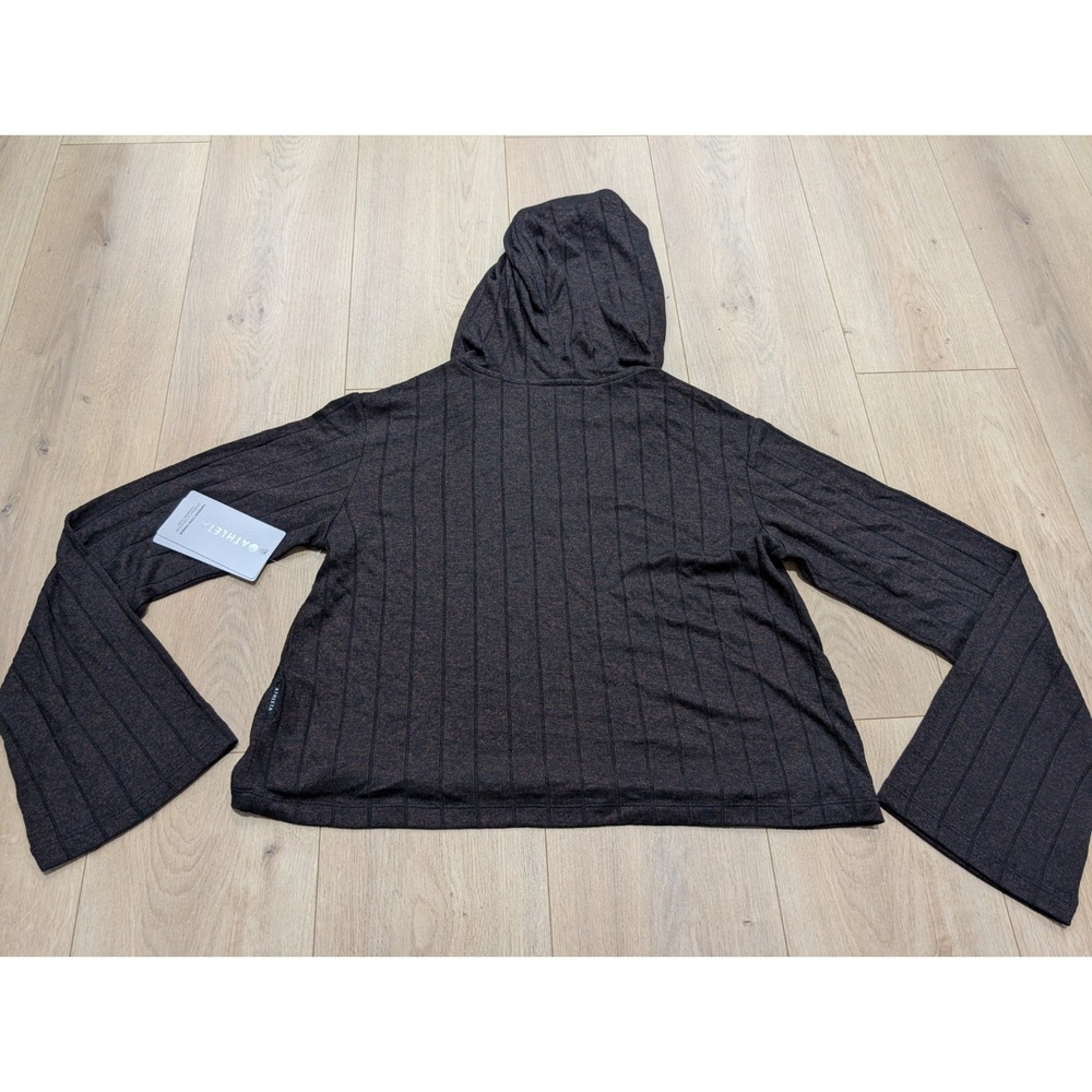 Athleta Harmony Pose Hoodie Pullover‎ Sweater Dark Mahogany Heather Sz XS NWT - Picture 7 of 8